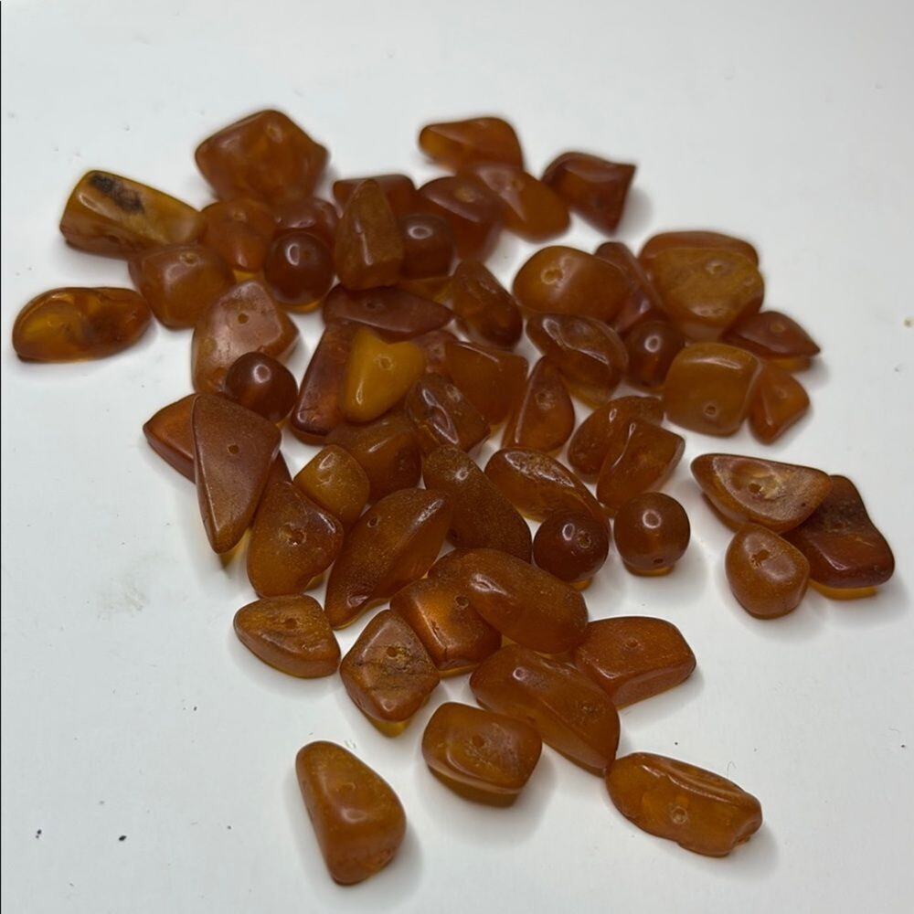 Genuine Baltic Amber Loose Beads in Assorted Sizes Collection